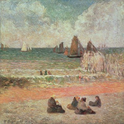 Bathing, Dieppe, 1885 by Paul Gauguin